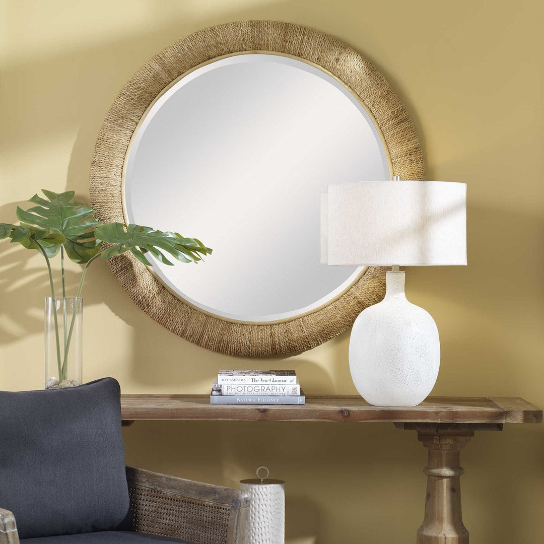 Mariner Round Mirror, Natural