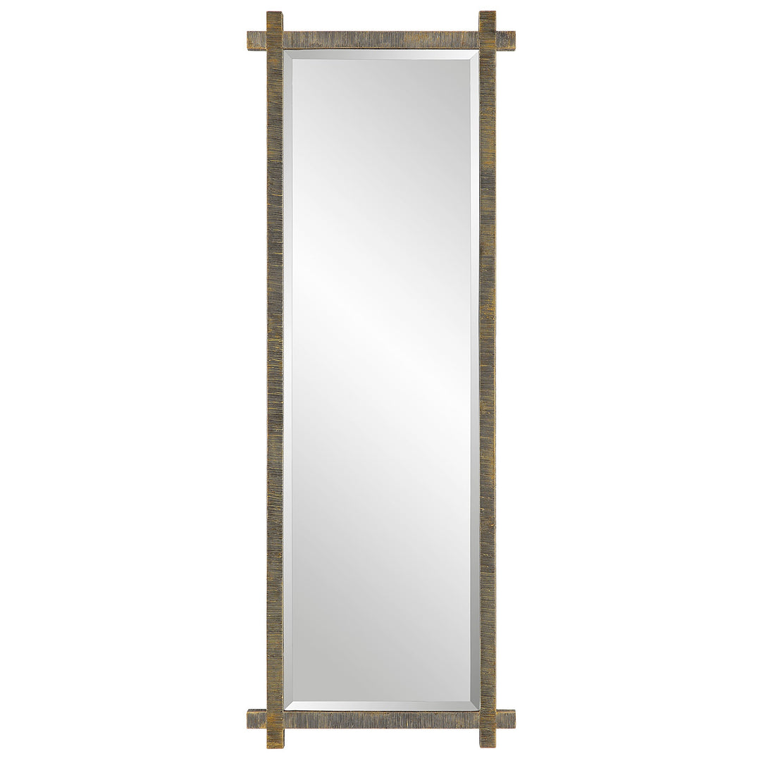 Uttermost Abanu Ribbed Gold Dressing Mirror