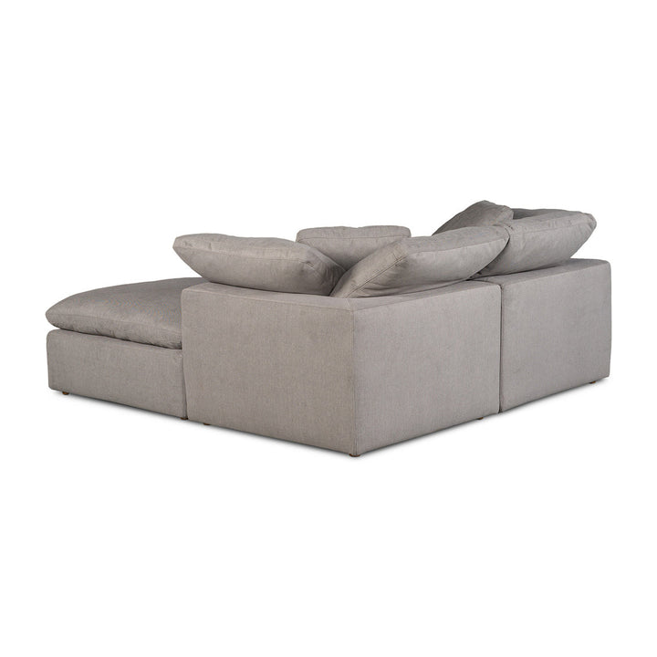 Terra Condo Nook Modular Sectional Livesmart Fabric Light Grey