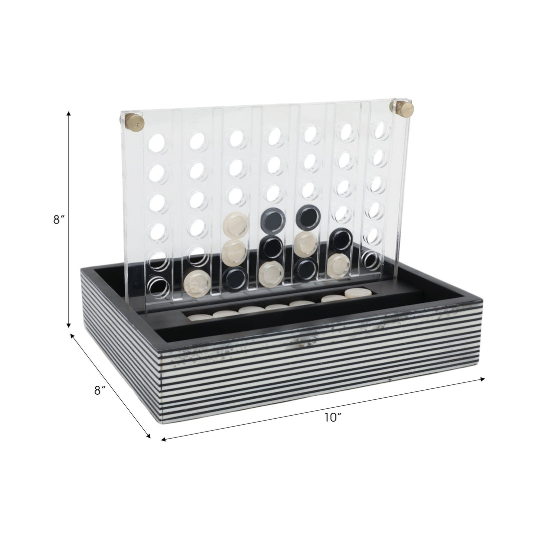 10" OXFORD BLACK AND WHITE 4-IN-A-ROW GAME