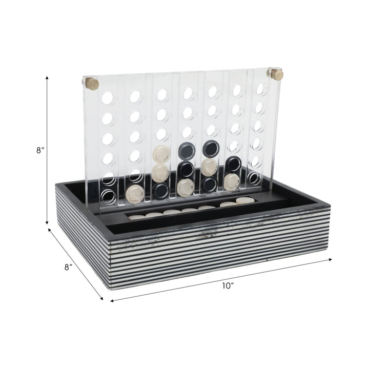 10" OXFORD BLACK AND WHITE 4-IN-A-ROW GAME