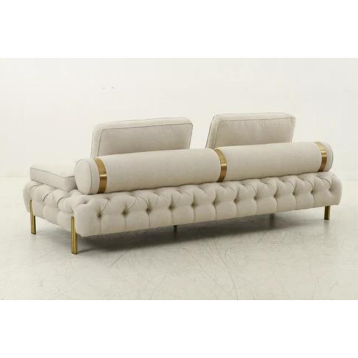 Tufting Beige 3 Seater Sofa