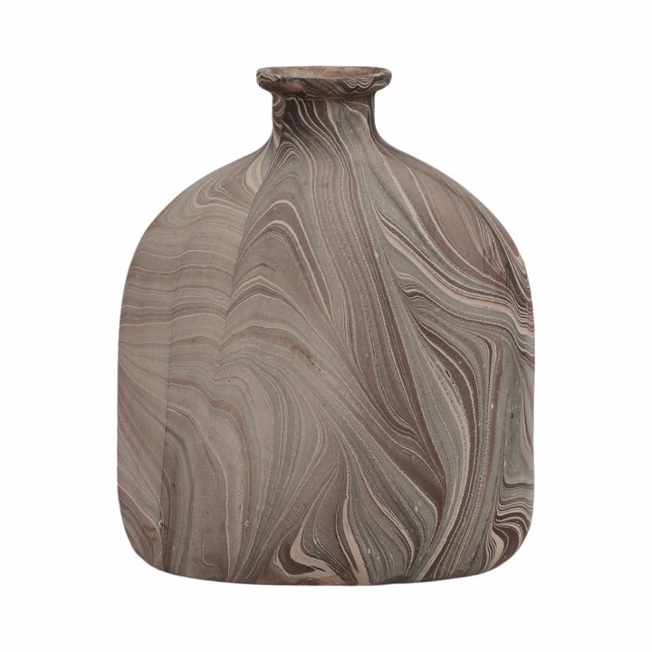 11" CARRANA SMALL BROWN ECOMIX VASE