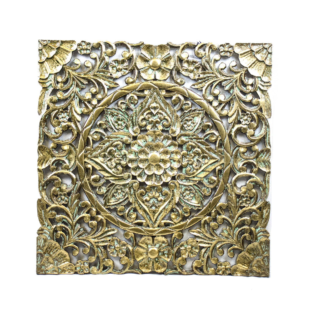 Wooden Wall Plaque, Gold