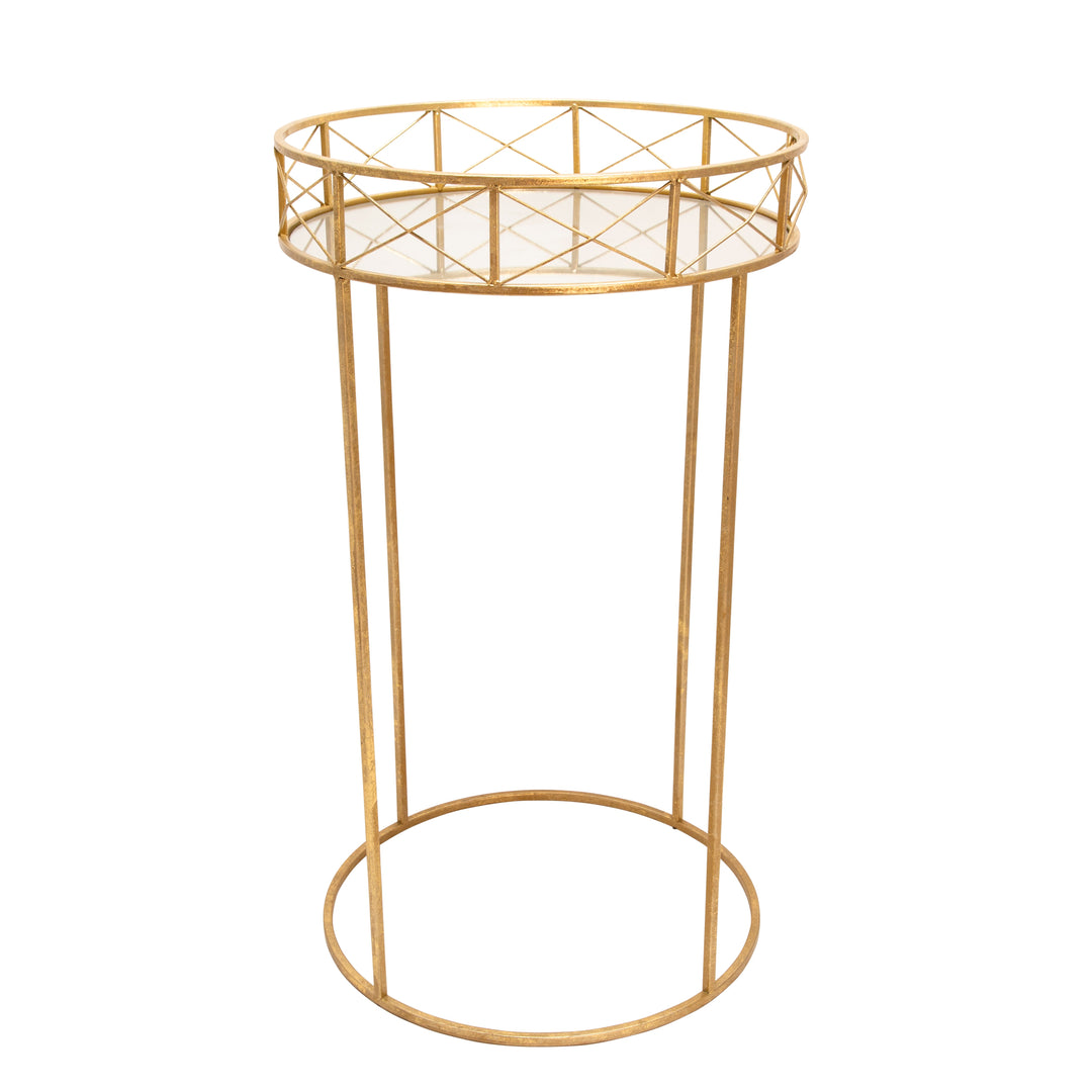 S/3 Metal Accent Tables, Gold