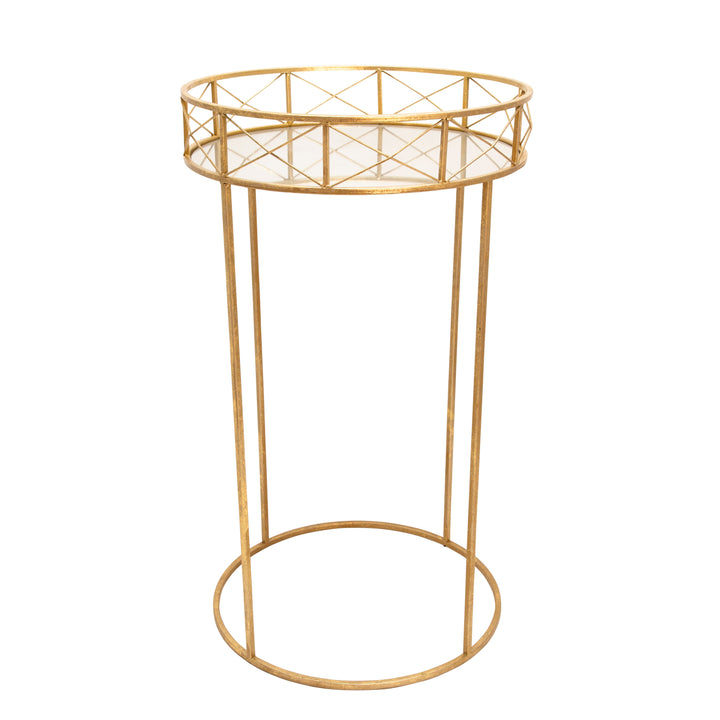 S/3 Metal Accent Tables, Gold
