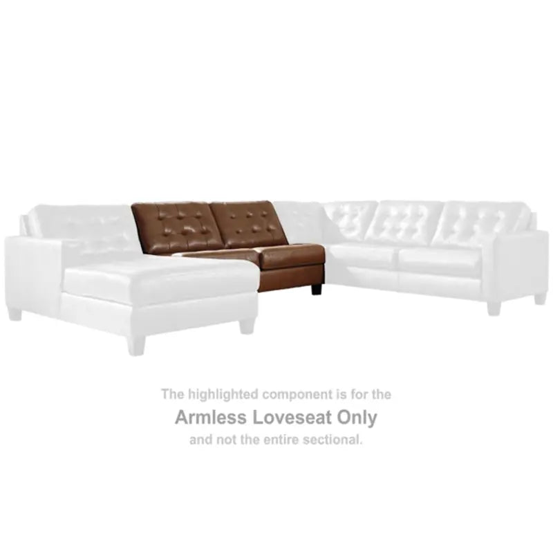 Baskove ARMLESS LOVE SEAT