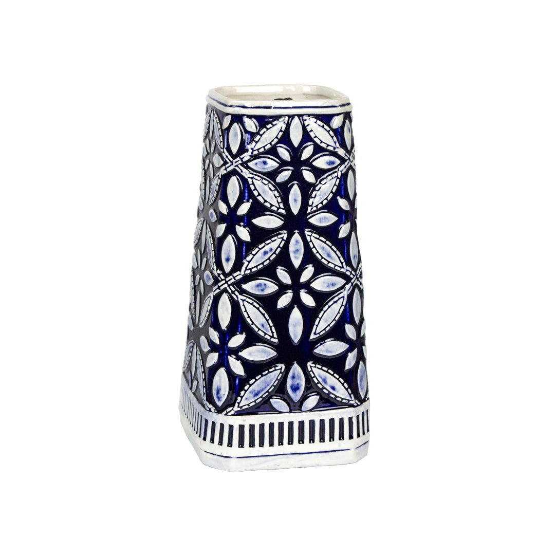 Decorative Ceramic Vase, Blue/White