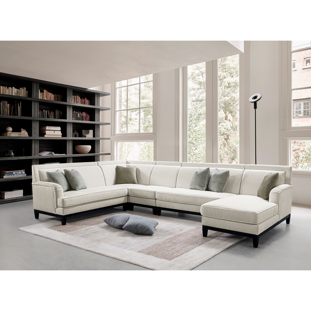 Romanian Key Beige Sectional Set