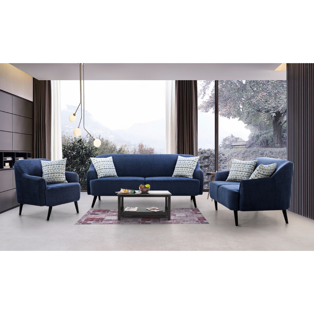 Nelson Winsome Dark Blue Loveseat (138cm)