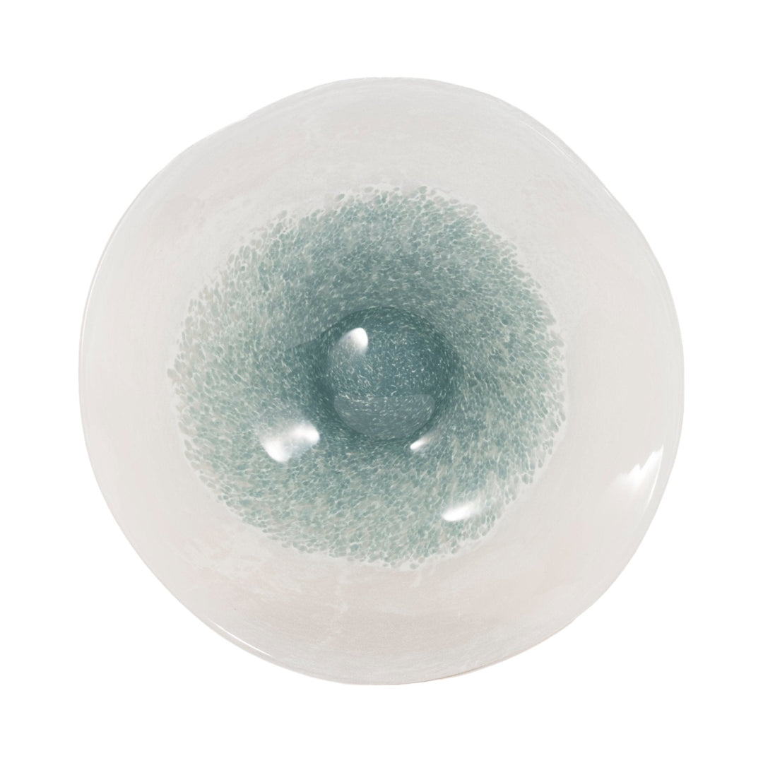 12" Light Blue Waters Bowl, Blue/white