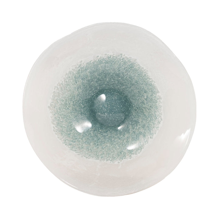 12" Light Blue Waters Bowl, Blue/white