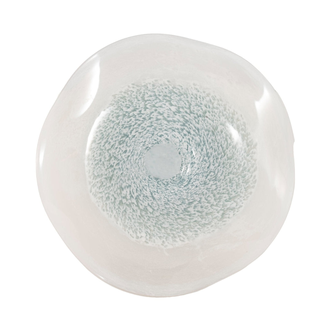 12" Light Blue Waters Bowl, Blue/white