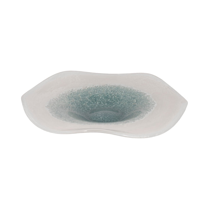 12" Light Blue Waters Bowl, Blue/white