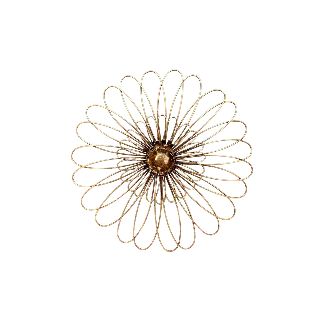 GOLD METAL DAISY WALL FLOWER WB 16"