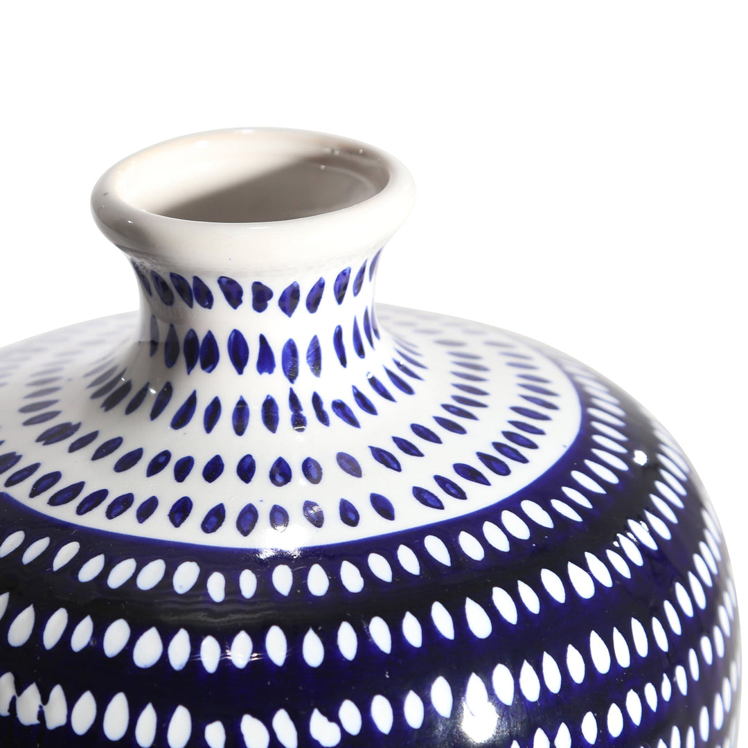 Ceramic Vase, Blue/White