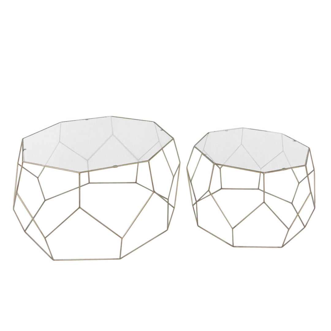 S/2 Accent Tables, Gold (12528-02-T& B)