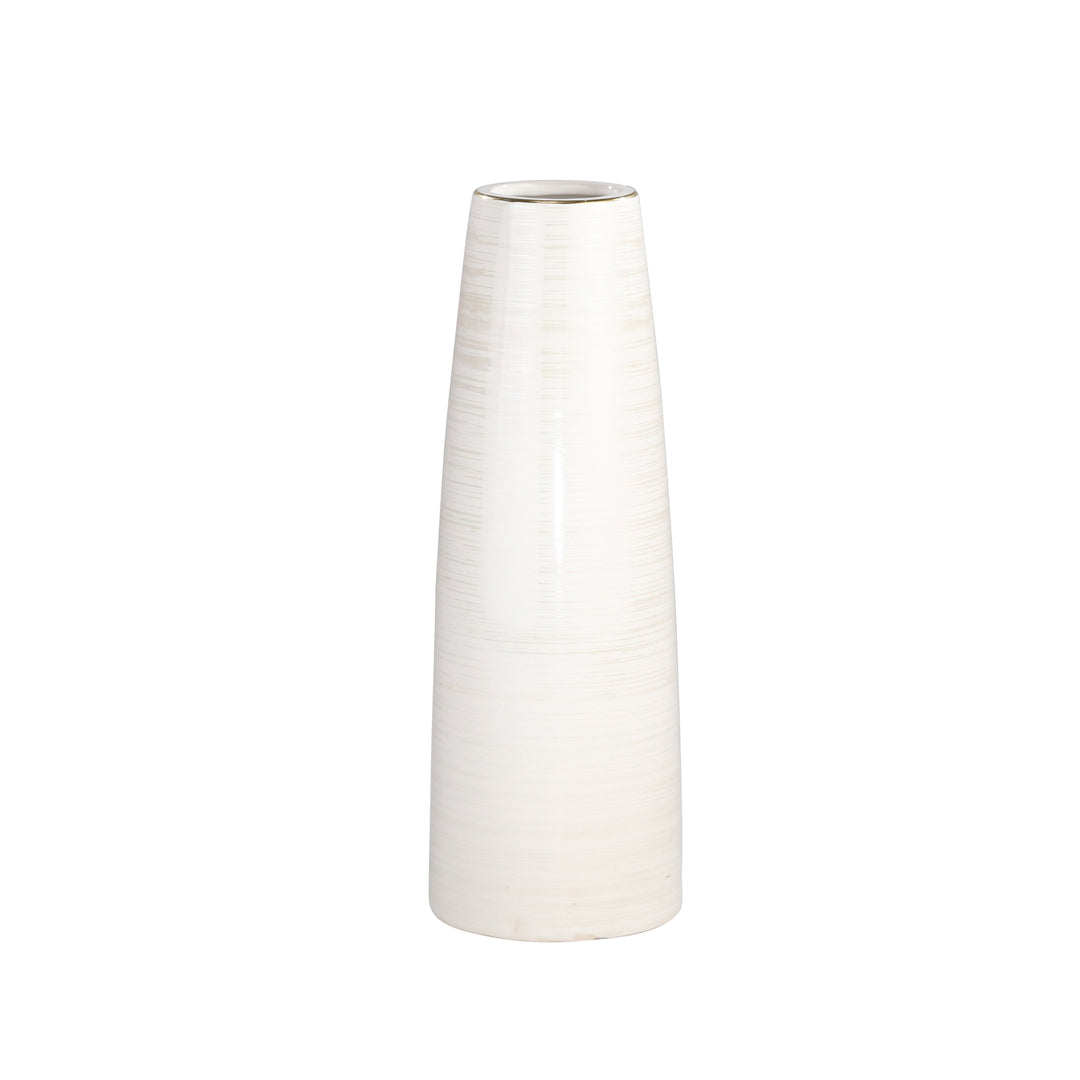 PEARLESCENT CERAMIC VASE 12.75"