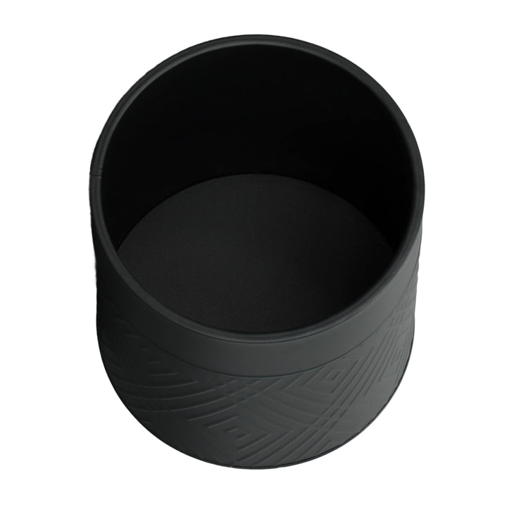 S/2 DIAMOND PLANTER ON METAL TAND, BLK/GLD