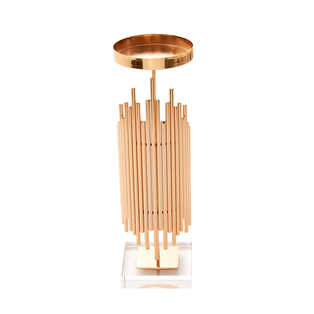 ROSE GOLD CANDLE HOLDER 13.25"