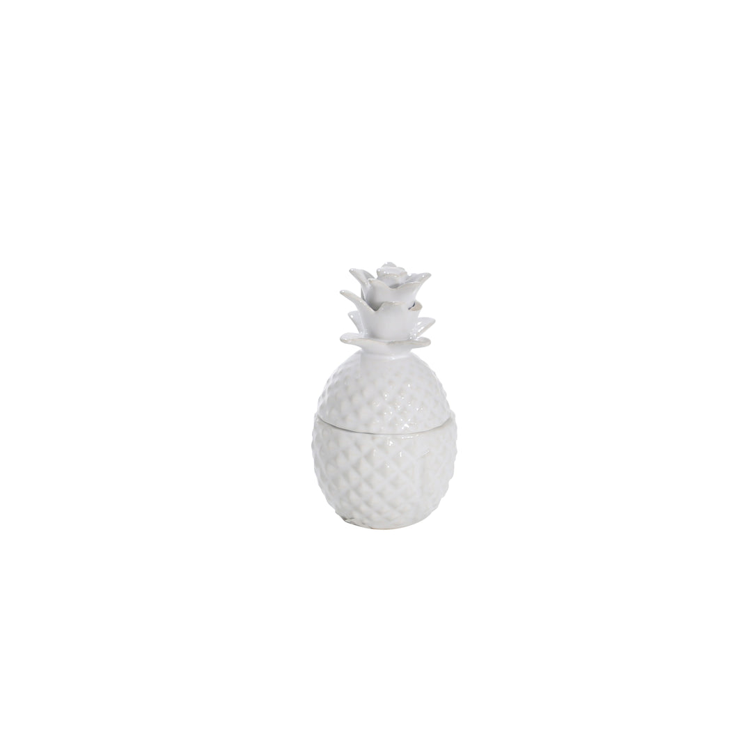 WHITE PINEAPPLE JAR 6