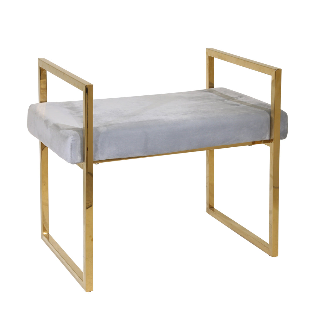 Vanity Bench, Gold/Gray