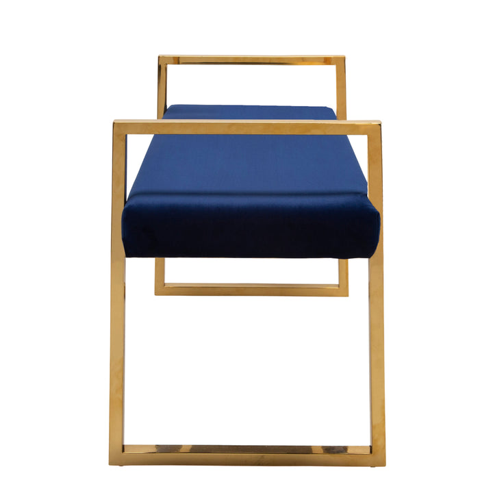 Vanity Bench, Gold/Navy