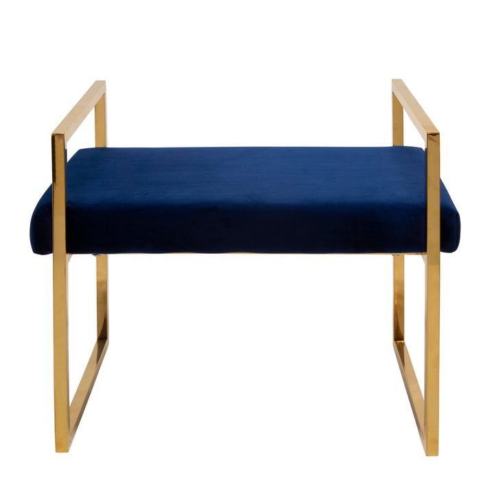 Vanity Bench, Gold/Navy