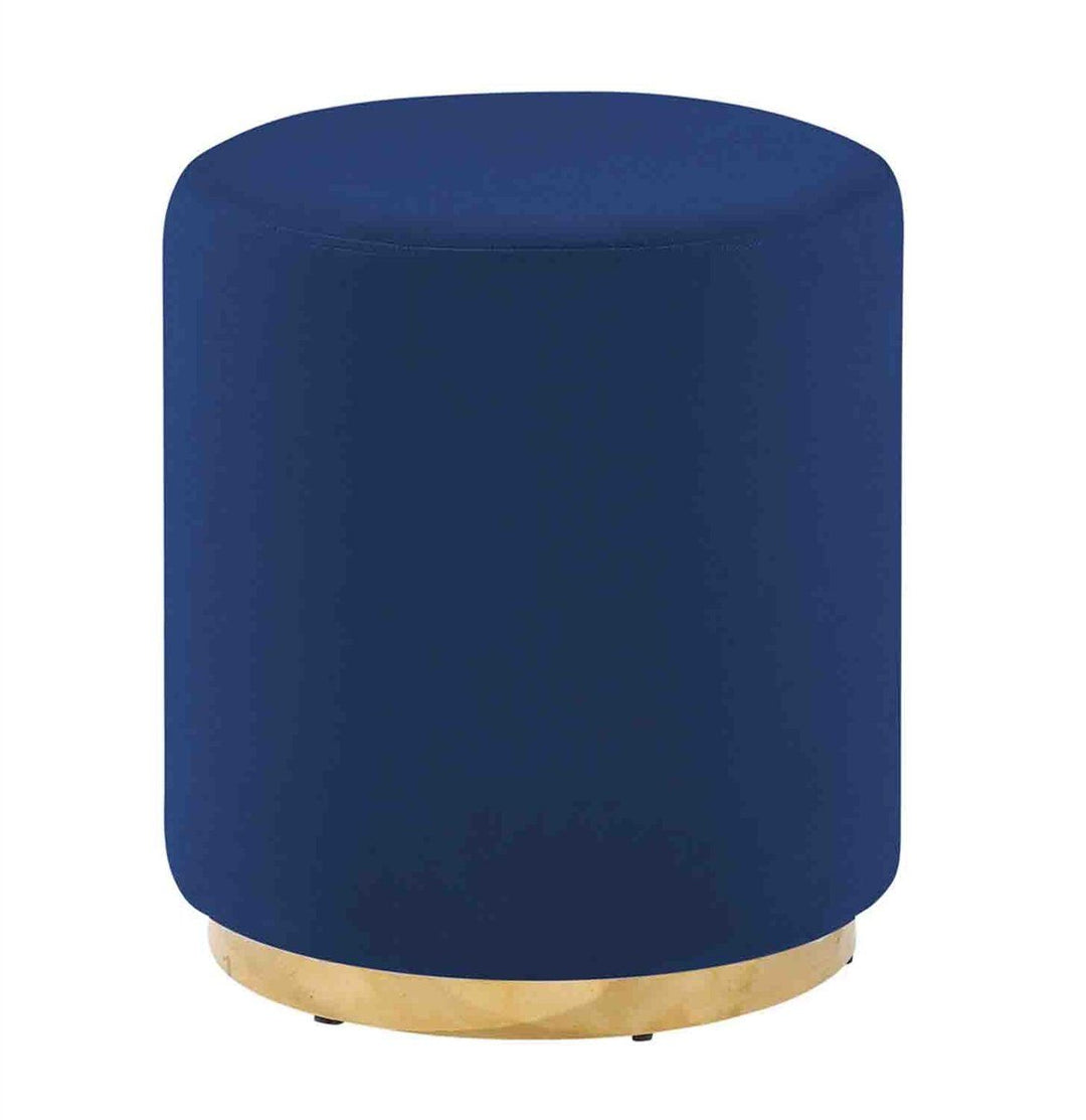 NAVY/GOLD VELVETEEN STOOL