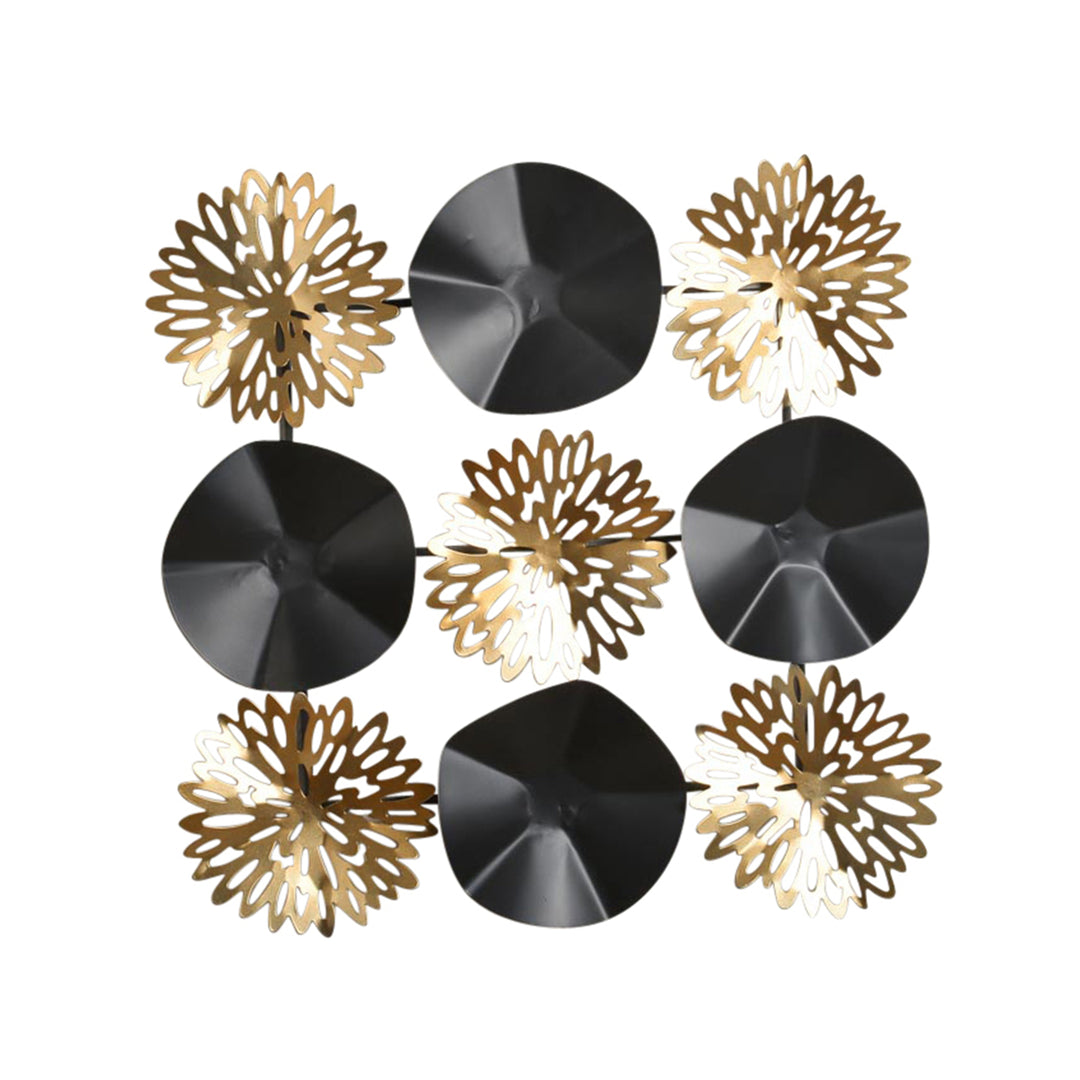 BLACK/GOLD SQUARE METAL WALL DECOR