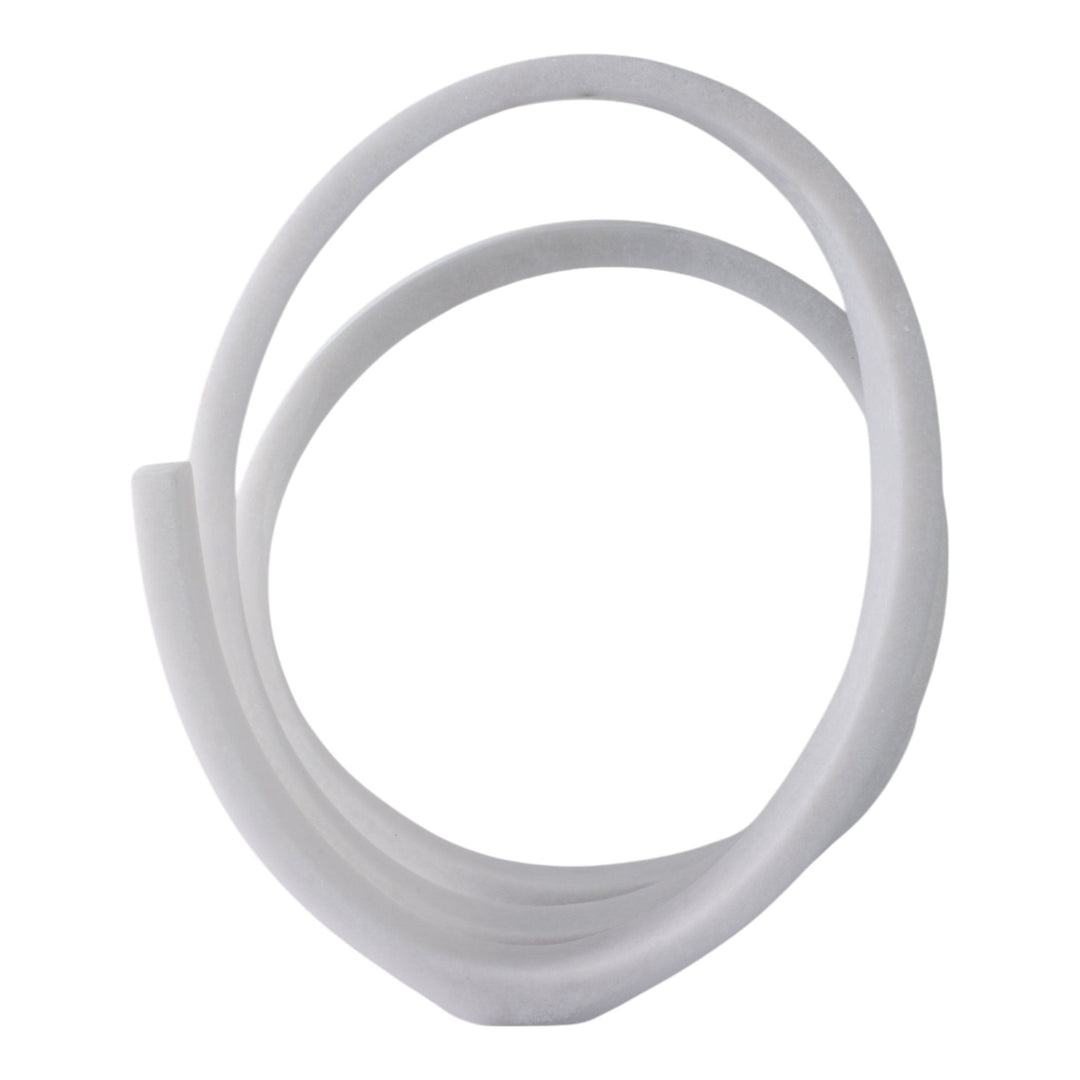 12X10" LOOPY RESIN OBJECT, WHITE