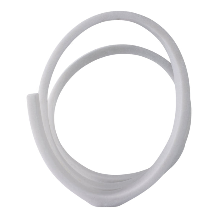 12X10" LOOPY RESIN OBJECT, WHITE