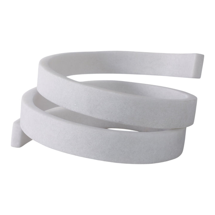 12X10" LOOPY RESIN OBJECT, WHITE