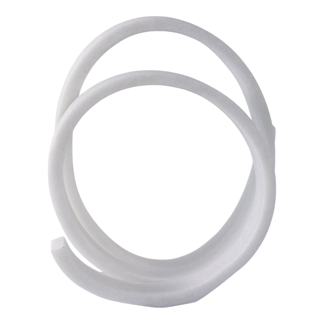 12X10" LOOPY RESIN OBJECT, WHITE