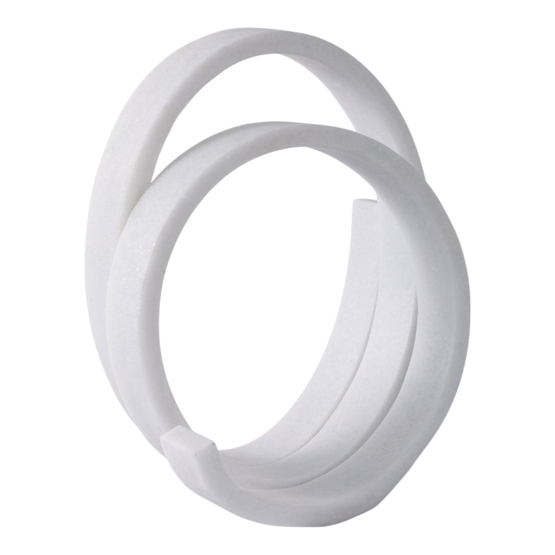 12X10" LOOPY RESIN OBJECT, WHITE
