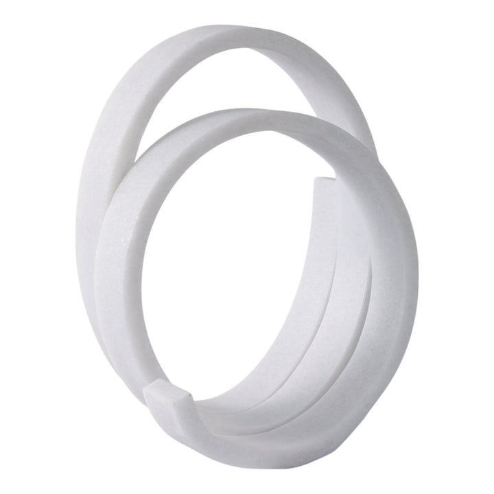 12X10" LOOPY RESIN OBJECT, WHITE