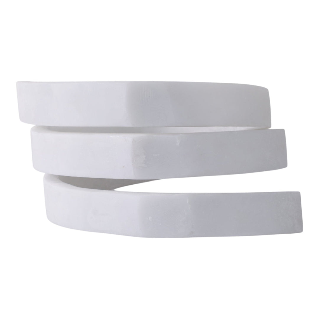 12X10" LOOPY RESIN OBJECT, WHITE