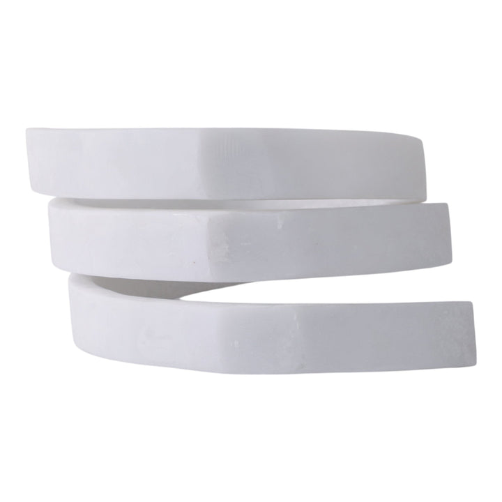 12X10" LOOPY RESIN OBJECT, WHITE