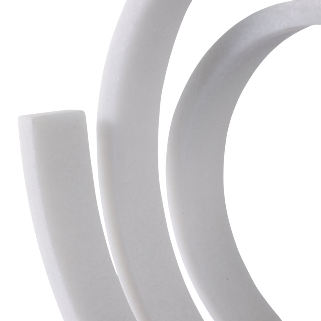 12X10" LOOPY RESIN OBJECT, WHITE