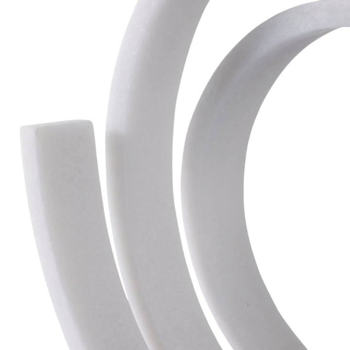 12X10" LOOPY RESIN OBJECT, WHITE