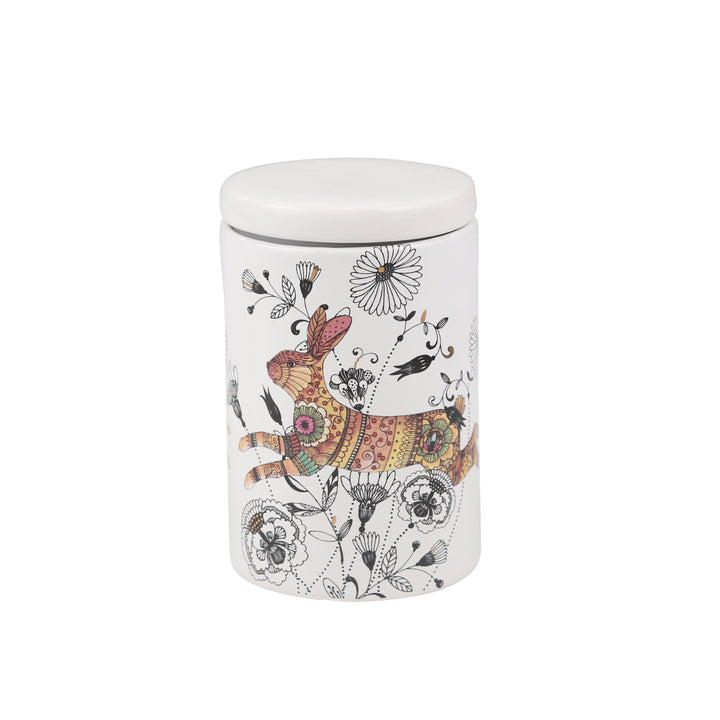 MULTICOLORED DOLOMITE RABBIT JAR