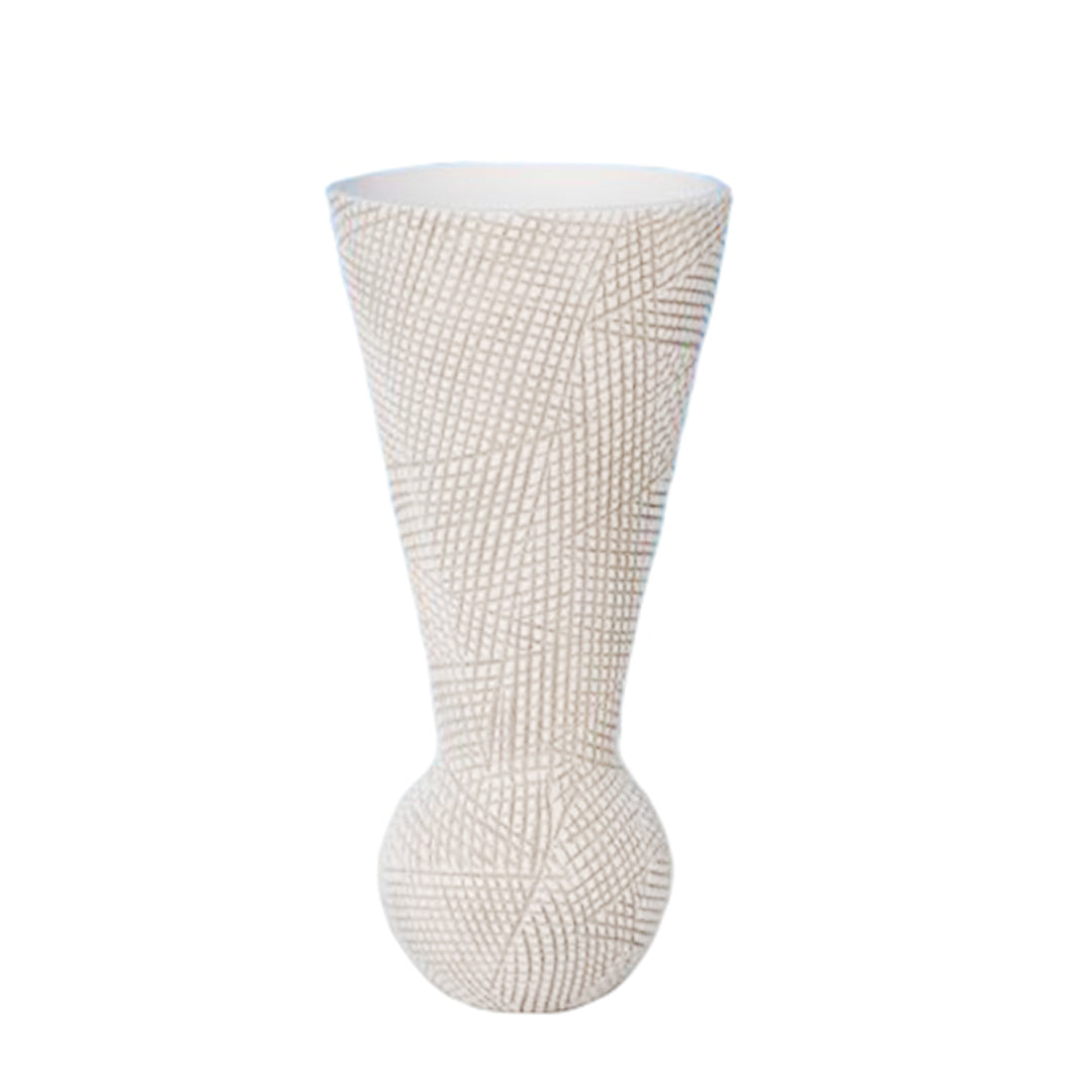 Decorative Resin Vase, White