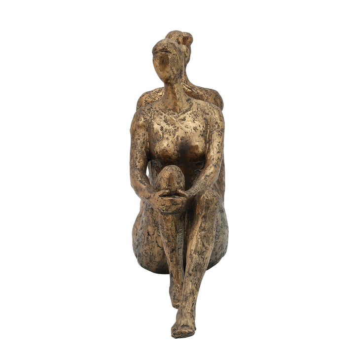 S/2 BRONZE LADY BOOKENDS