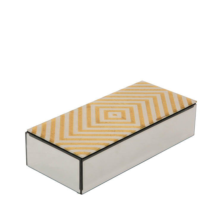 MIRROR/GOLD CHEVRON BOX