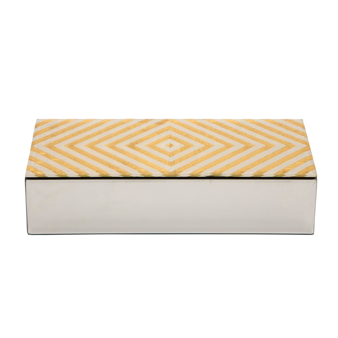 MIRROR/GOLD CHEVRON BOX