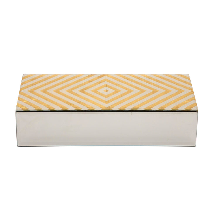 MIRROR/GOLD CHEVRON BOX