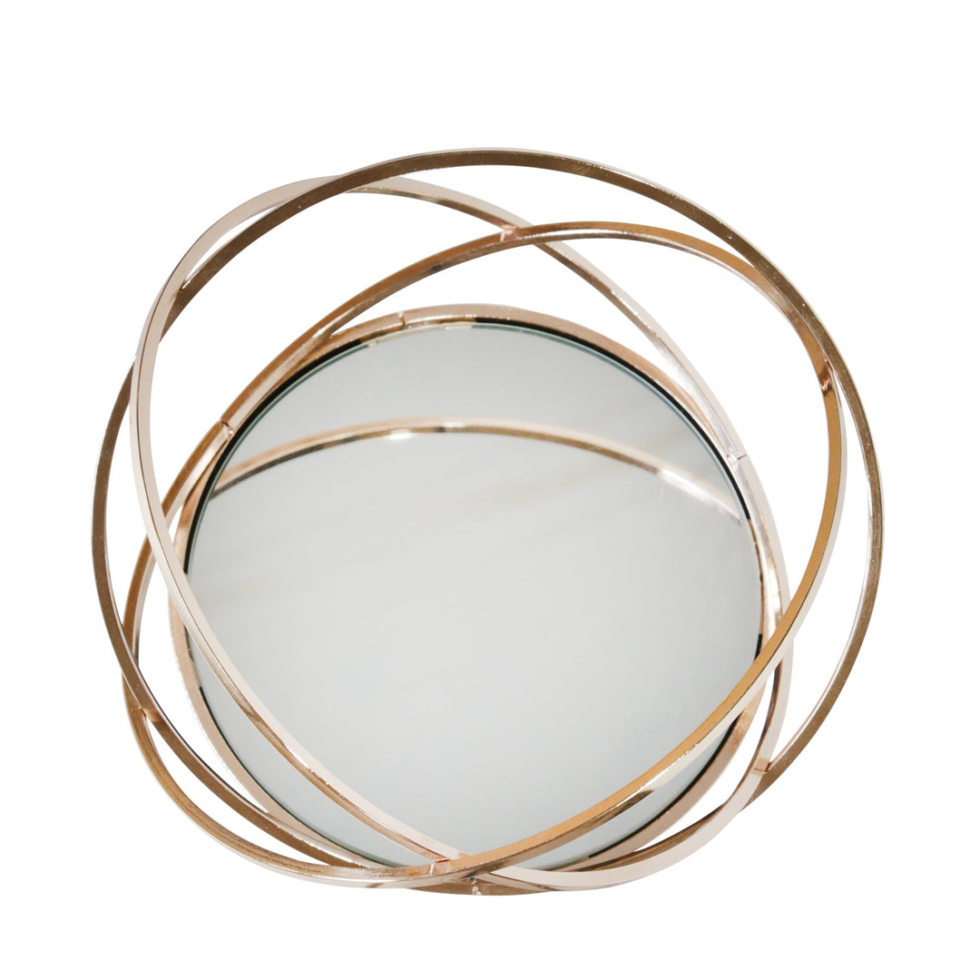 ROSE GOLD MIRROR CANDLE HOLDER