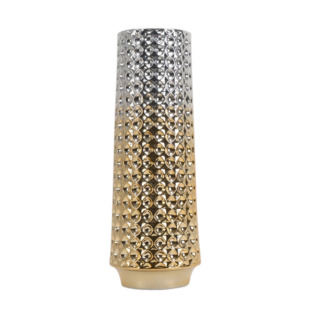 Decorative Ceramic Vase, Silver / Gold