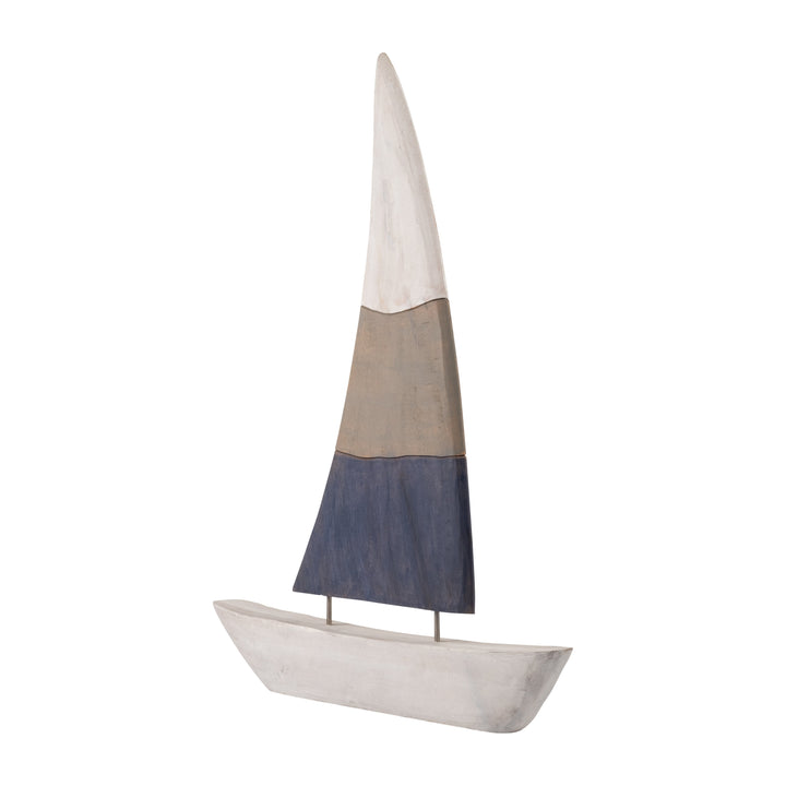 MANGO WOOD SAILBOAT 27"