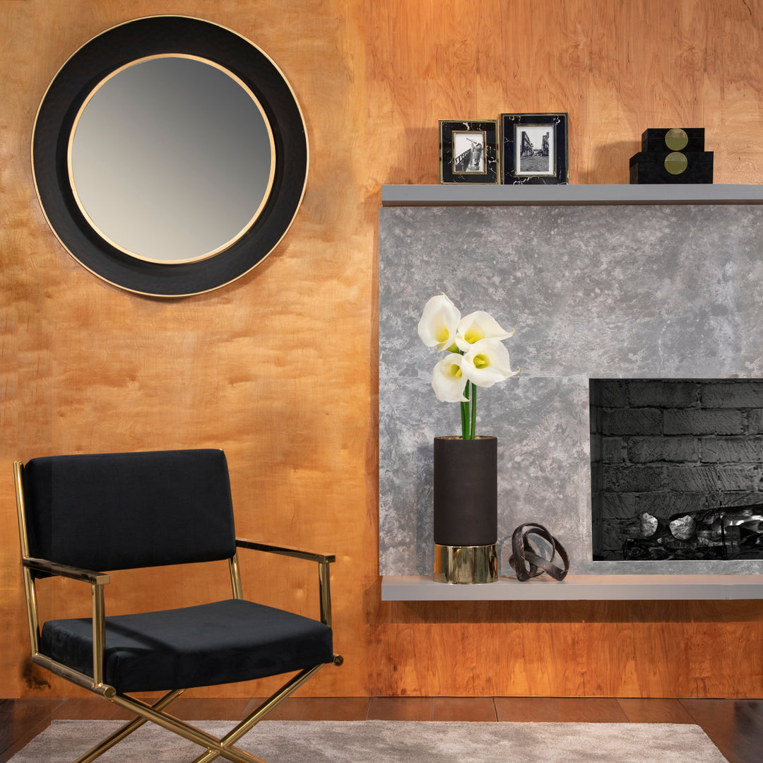 BLACK MARBLE LOOK PHOTO FRAME, 5X7